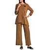 Calessa Knit Stripe Comfort Pull-On Pants - Image 3