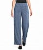 Calessa Knit Stripe Wide Leg Pull-On Ankle Pants - Image 1