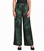 Calessa Petite Size Coordinating Knit Straight Leg Pull-On Crop Pants - Image 1