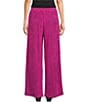 Calessa Petite Size Coordinating Textured Knit Stripe Straight Leg Pull-On Pants - Image 2