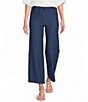 Calessa Petite Size Denim Wide Leg Cropped Pull-On Pant - Image 1