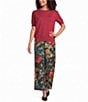Calessa Petite Size Knit Crew Neck Short Sleeve Sweater - Image 3