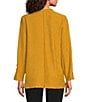Calessa Petite Size Knit Split Round Neck Long Sleeve Button Front Tunic - Image 2