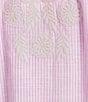 Calessa Petite Size Split V-Neck Embroidered 3/4 Balloon Sleeve Tunic - Image 5