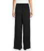 Calessa Petite Size Textured Knit Wide Leg Pull-On Pants - Image 2