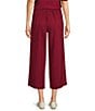 Calessa Petite Size Woven Embroidered Trim Wide Leg Pull-On Pant - Image 2