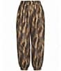 Calessa Plus Size Animal Print Coordinating Harem Ankle Pants - Image 5