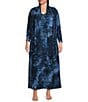 Calessa Plus Size Burnout Knit Open-Front Cardigan, Color:Blue Multi - Image 3