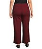Calessa Plus Size Coordinating Knit Check Straight Leg Crop Pants - Image 2