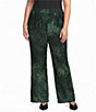 Calessa Plus Size Coordinating Knit Straight Leg Pull-On Crop Pants - Image 1
