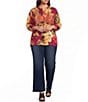 Calessa Plus Size Demin Wide Leg Pull-On Pants - Image 3