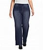 Calessa Plus Size Denim Wide Leg Ankle Pants - Image 1
