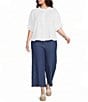 Calessa Plus Size Denim Wide Leg Cropped Pull-On Pant - Image 3