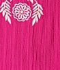Calessa Plus Size Embroidered Split V-Neck 3/4 Sleeve Tunic - Image 4