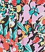 Calessa Plus Size Floral Split V-Neck 3/4 Sleeve Button Front Tunic, Color:Pink Multi - Image 4