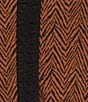 Calessa Plus Size Knit Chevron Contrast Trim Cowl Neck 3/4 Roll-Tab Sleeve Coordinating Tunic - Image 4