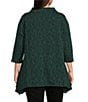 Calessa Plus Size Knit Cowl Neck 3/4 Sleeve Tunic - Image 2