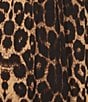 Calessa Plus Size Knit Leopard Print Pull-On A-Line Midi Skirt - Image 3
