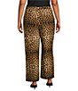 Calessa Plus Size Knit Leopard Wide Leg Pull-On Coordinating Pants - Image 2