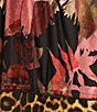 Calessa Plus Size Knit Mixed Print Elastic Scoop Neck 3/4 Sleeve Top - Image 4