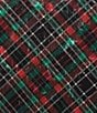 Calessa Plus Size Knit Plaid Cowl Neck 3/4 Roll-Tab Sleeve Tunic - Image 4