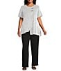 Calessa Plus Size Knit Straight Leg Pull-On Pants - Image 3