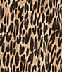 Calessa Plus Size Knit Textured Leopard Print Wire Collar Zip Front 3/4 Sleeve Tunic, Color:Gold/Black - Image 6