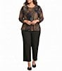 Calessa Plus Size Knit Wide Leg Pull-On Pants - Image 3