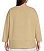 Calessa Plus Size Modal Knit Crew Neck Long Sleeve Top - Image 2