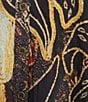 Calessa Plus Size Paisley Split V-Neck 3/4 Sleeve Button Front Tunic, Color:Black Multi - Image 4
