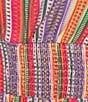 Calessa Plus Size Stripe Round Split Neck Short Sleeve Midi Dress, Color:Red Multi - Image 3