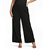 Calessa Plus Size Textured Crinkle Knit Wide Leg Pull-On Pants - Image 1
