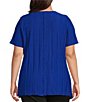 Calessa Plus Size Textured Knit Asymmetric Hem Tunic - Image 2