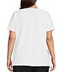 Calessa Plus Size Textured Knit Asymmetric Hem Tunic - Image 2