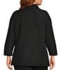 Calessa Plus Size Textured Knit Cowl Neck 3/4 Sleeve Top - Image 6
