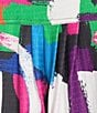 Calessa Plus Size Textured Knit Geometric Multicolor Point Collar Long Sleeve Button-Front Tunic, Color:Black Multi - Image 4