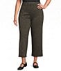 Calessa Plus Size Textured Knit Straight Leg Pull-On Pants - Image 1