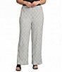 Calessa Plus Size Textured Knit Wide Leg Pull-On Pants - Image 1