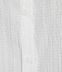 Calessa Plus Size Textured Split Tie Neck Elbow Length Sleeve Button Front Tunic - Image 4