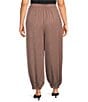 Calessa Plus Size Twill Coordinating Harem Ankle Pants - Image 2