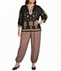 Calessa Plus Size Twill Coordinating Harem Ankle Pants - Image 3