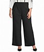 Calessa Plus Size Velvet Wide Leg Pull-On Pants - Image 1