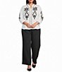 Calessa Plus Size Velvet Wide Leg Pull-On Pants - Image 3
