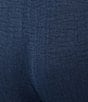 Calessa Plus Size Wide Leg Embroidered Border Hem Pull-On Cropped Coordinating Pants - Image 4