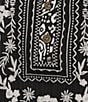 Calessa Plus Size Woven Embroidered Patchwork Round Split V-Neck 3/4 Sleeve Tunic - Image 5