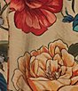 Calessa Plus Size Woven Floral Split V-Neck 3/4 Sleeve Button Front Coordinating Blouse - Image 4
