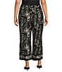 Calessa Plus Size Woven Geometric Print Coordinating Wide Leg Pull-On Pants - Image 2