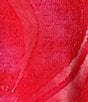 Color:Red Multi - Image 4 - Round Neck 3/4 Sleeve Asymmetric Hem Burnout Tie Dye Top