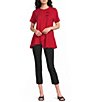 Calessa Textured Knit Asymmetric Hem Tunic - Image 3