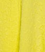 Calessa Textured Knit Scoop Neck Short Sleeve Asymmetric Hem Tunic, Color:Yellow - Image 4